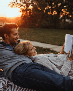 couple outdoors relaxing couple outdoors relaxing