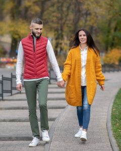 couple walking outside couple walking outside